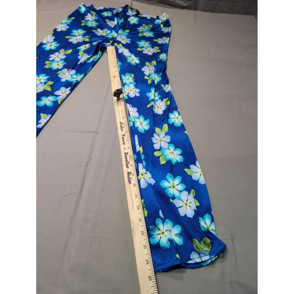Cole of California Floral Print Lounge‎ Pants Blue Women's Size S